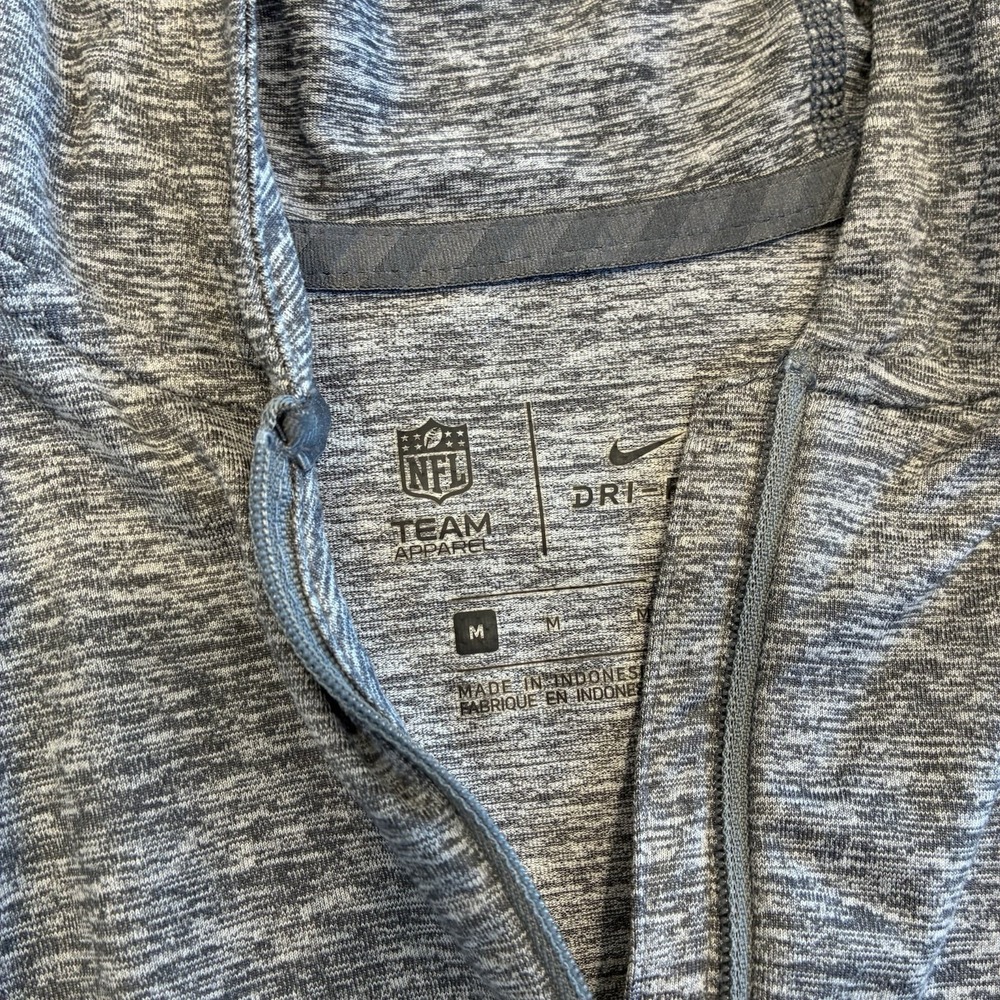 Nike Dallas Cowboys Hoodie Mens Medium Gray Dri Fit Performance Team Apparel - Picture 3 of 6